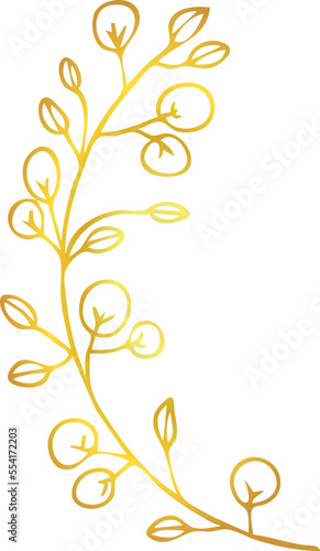 Gold Branch Leaf Laurel