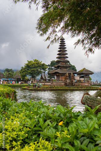 Traditional Indonesian  Balinese  Temple on Lake - Bali  Indonesia