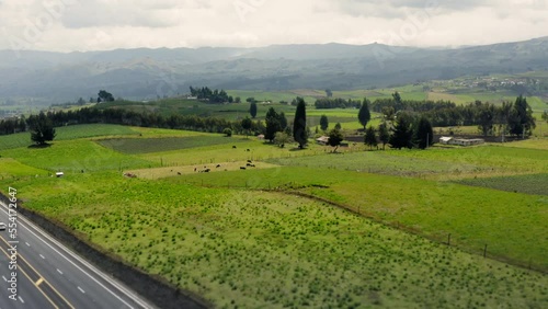 Aerial shot of natural landscape, drone