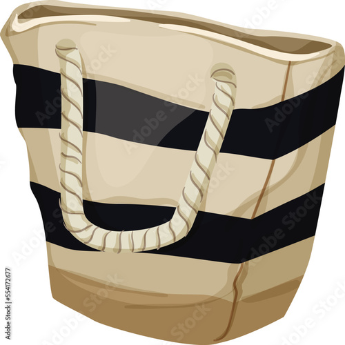 fabric beach bag cartoon. fabric beach bag sign. isolated symbol vector illustration