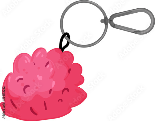 car keychain key cartoon. car keychain key sign. isolated symbol vector illustration