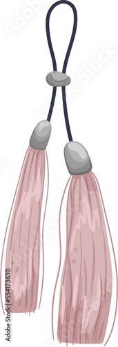 fringe tassel rope cartoon. fringe tassel rope sign. isolated symbol vector illustration