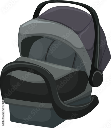 child baby car seat cartoon. child baby car seat sign. isolated symbol vector illustration