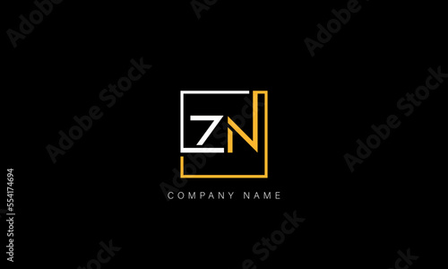 ZN, NZ Abstract Letters Logo Monogram