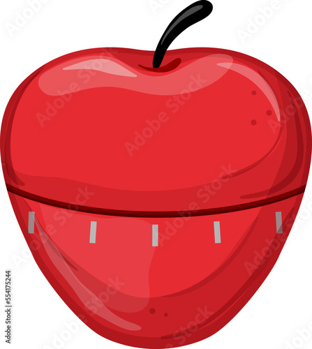 analog kitchen timer clock cartoon. analog kitchen timer clock sign. isolated symbol vector illustration