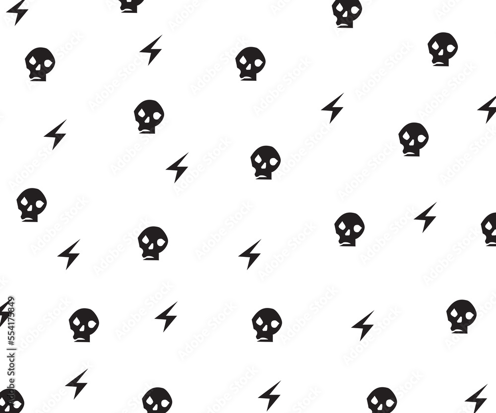 black skulls and lightning paterns black skulls and lightning paterns