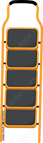stairs step ladder safety cartoon. stairs step ladder safety sign. isolated symbol vector illustration