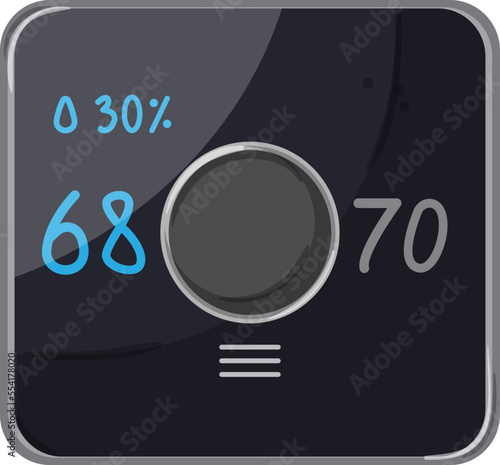 dial smart thermostat cartoon. dial smart thermostat sign. isolated symbol vector illustration