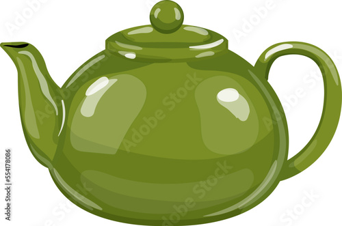 pottery teapot tea kettle cartoon. pottery teapot tea kettle sign. isolated symbol vector illustration