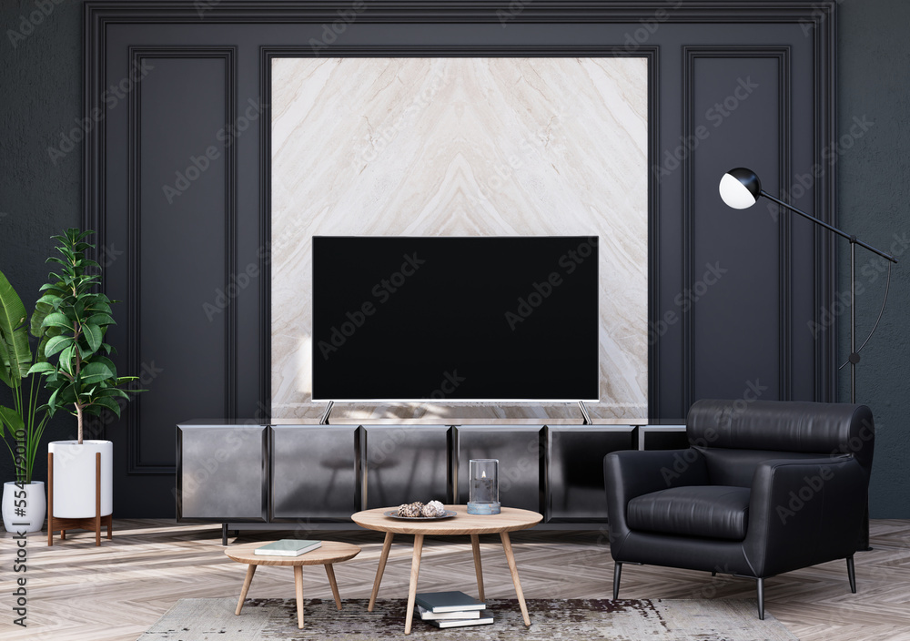 Mock up poster frame in modern interior fully furnished rooms Mock up poster frame in modern interior fully furnished rooms