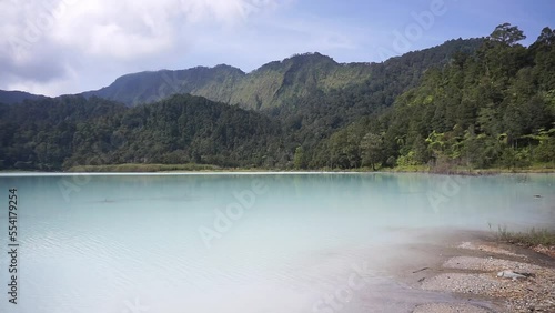 natural scenery, mountains, panoramic views, lake Talaga Bodas, natural tourist attractions in Garut, West Java, Indonesia photo