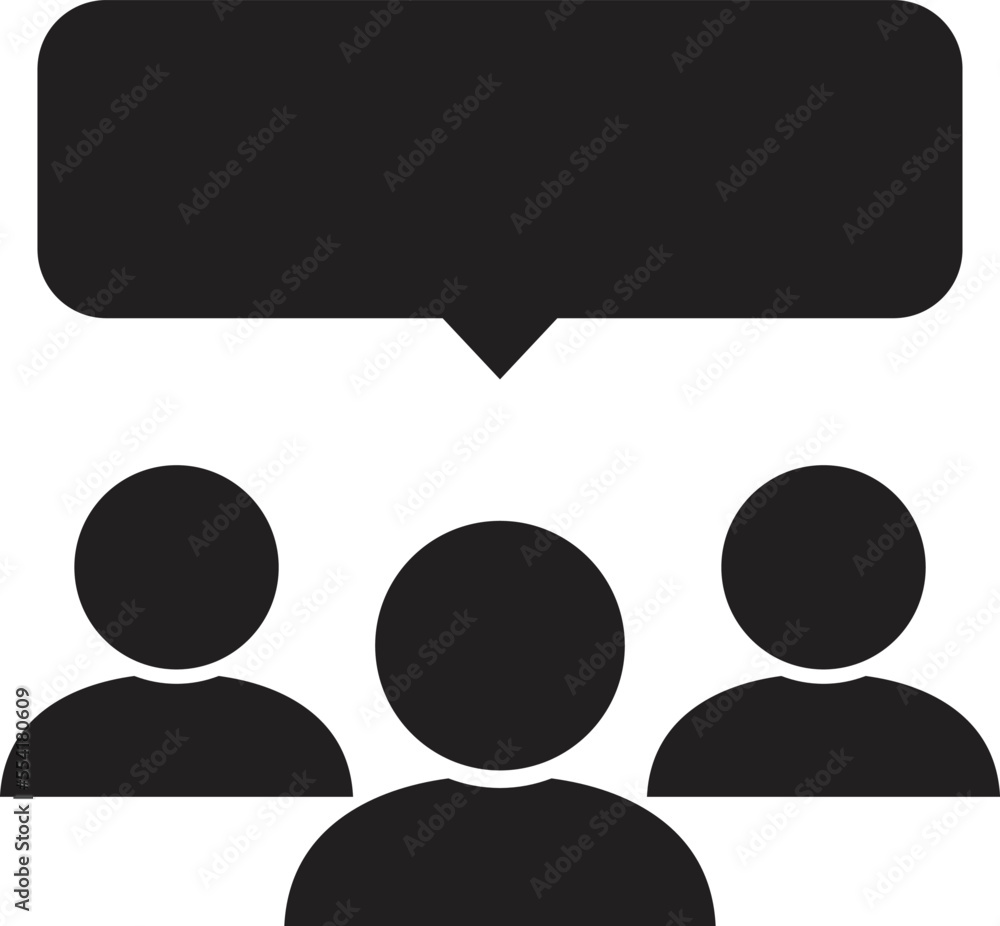 人物と吹き出しのシンプルアイコン 人物と吹き出しのシンプルアイコン