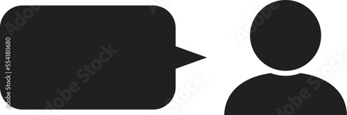 人物と吹き出しのシンプルアイコン