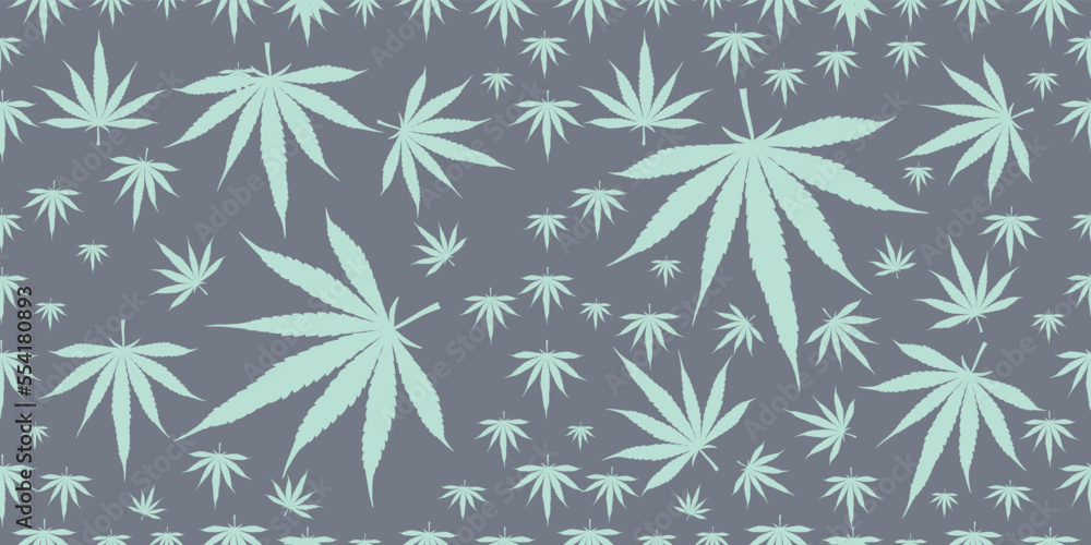 pattern seamless cannabis leaf. Design for fabric, curtain, background, carpet, wallpaper, clothing, wrapping, Batik, fabric,Vector illustration pattern seamless cannabis leaf. Design for fabric, curtain, background, carpet, wallpaper, clothing, wrapping, Batik, fabric,Vector illustration