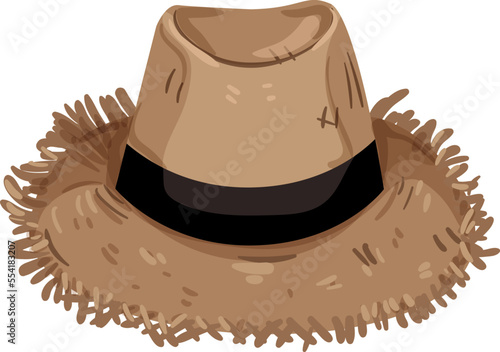 traditional straw hat cartoon. traditional straw hat sign. isolated symbol vector illustration