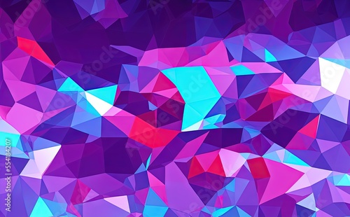 Purple and Blue Low Poly Background