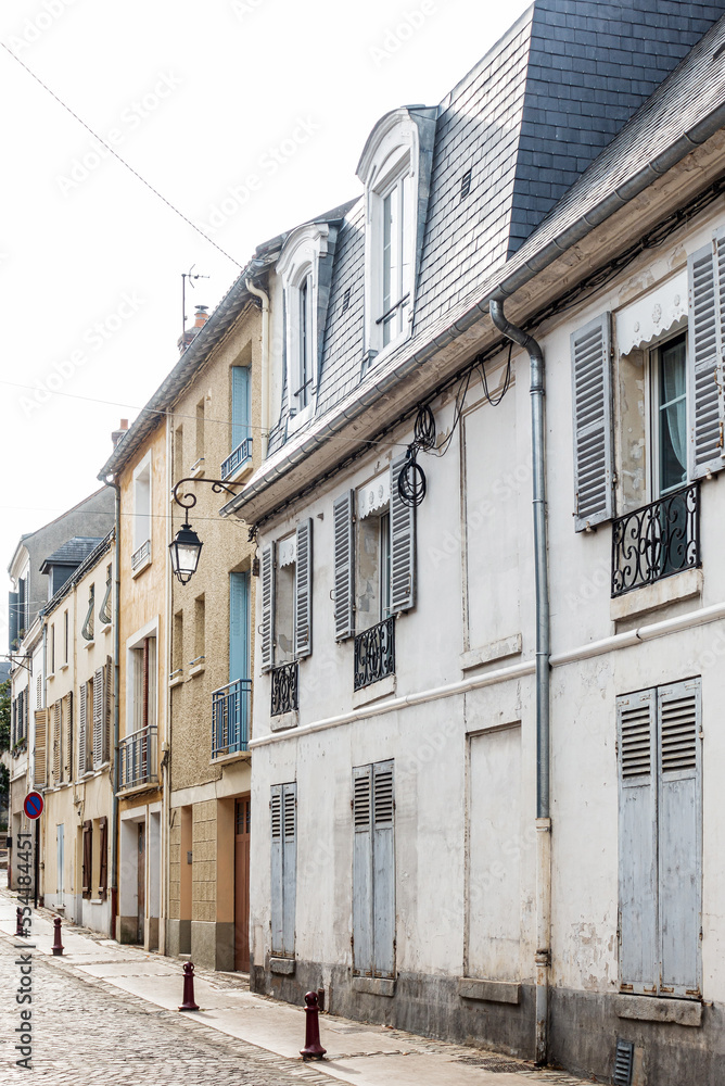 Naklejka premium Street view of Dourdan in France