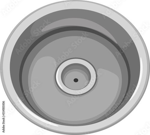 home metal sink cartoon. home metal sink sign. isolated symbol vector illustration