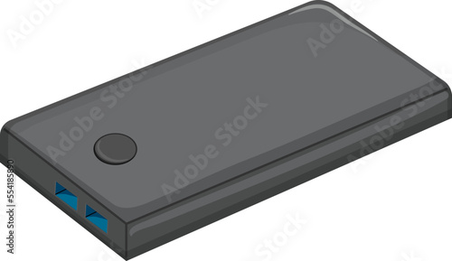 smartphone power bank cartoon. smartphone power bank sign. isolated symbol vector illustration