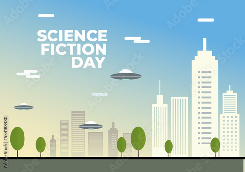 Science fiction day backgro...