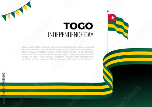 Togo independence day background celebrated on