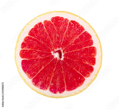 grapefruit with slice isolated on transparent png