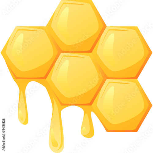 Yellow hexagon honeycomb cute with drop
