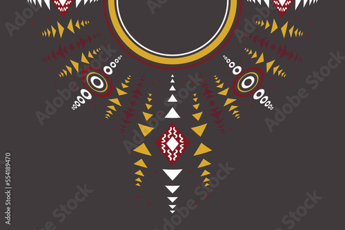 Vector Motif Simple Palestinian embroidery patterns Brocade kurta digital artwork textile print on fabric, Illustration