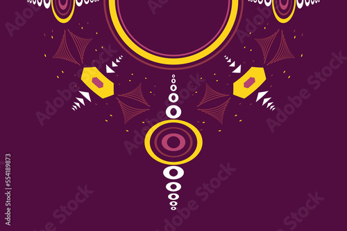 Vector Motif traditional Palestinian embroidery Brocade kurta Aztec style embroidery abstract vector illustration. design for texture, fabric and saree fashion women wear.