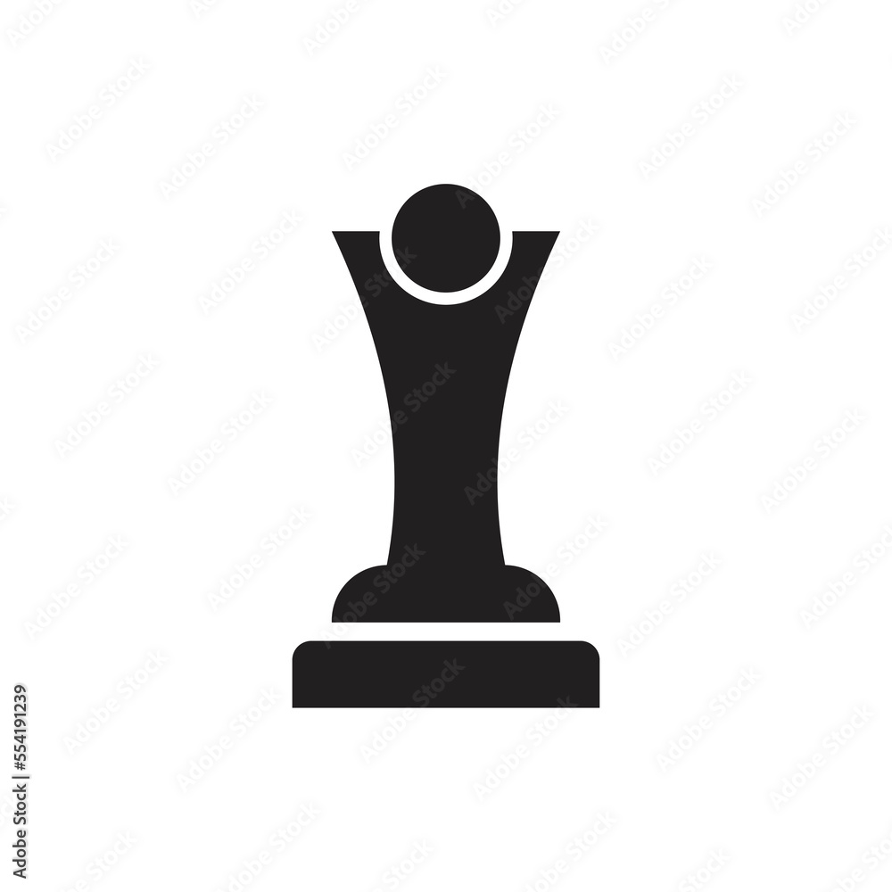 Reward trophy icon design. Trophy cup icon, isolated on white background. vector illustration Reward trophy icon design. Trophy cup icon, isolated on white background. vector illustration
