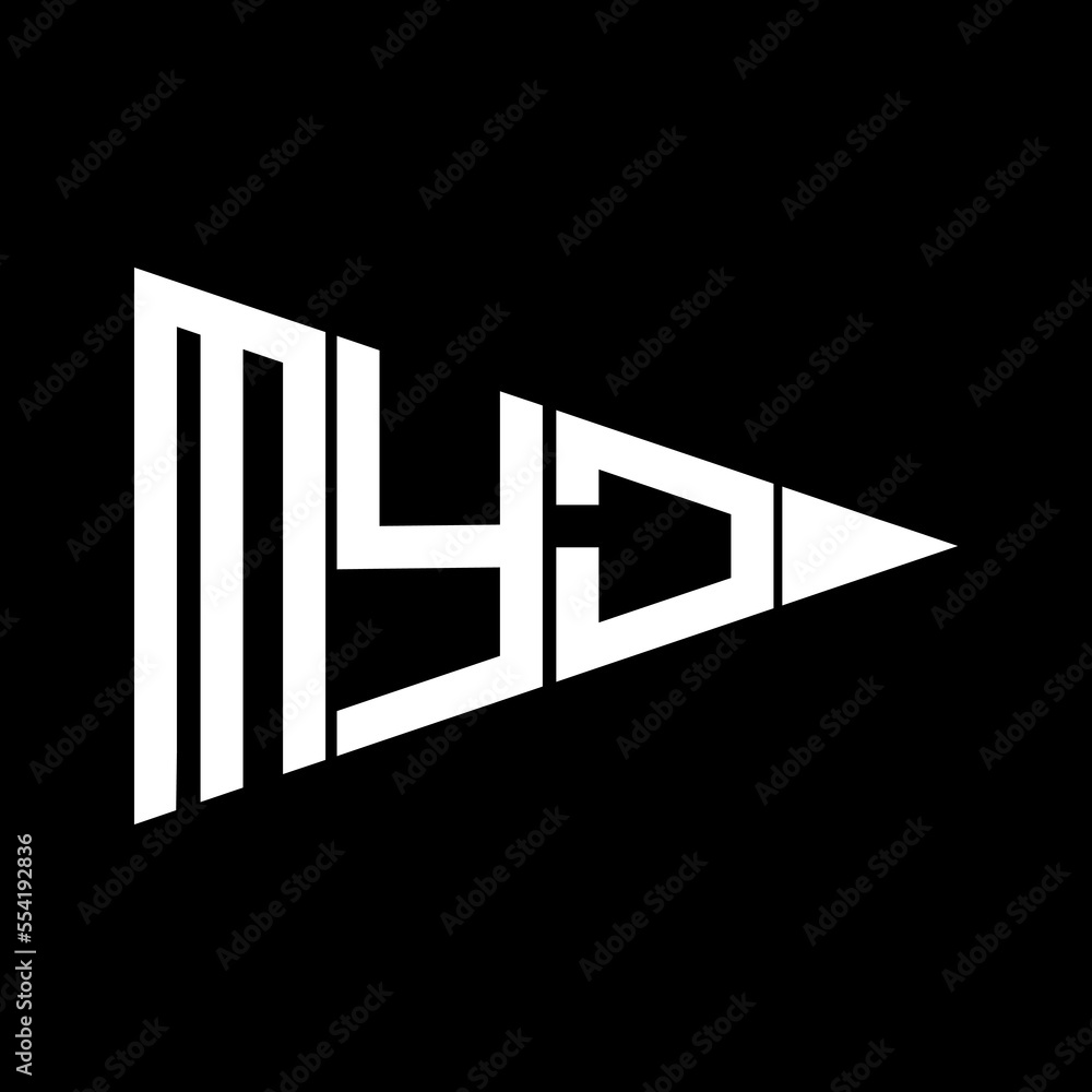 MYD letter logo design.MYD creative initials monogram vector letter logo concept.MYD letter initial minimalist vector design.
 - obrazy, fototapety, plakaty 
