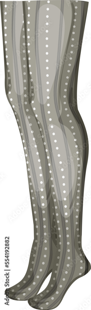Obraz premium foot tights female cartoon. foot tights female sign. isolated symbol vector illustration