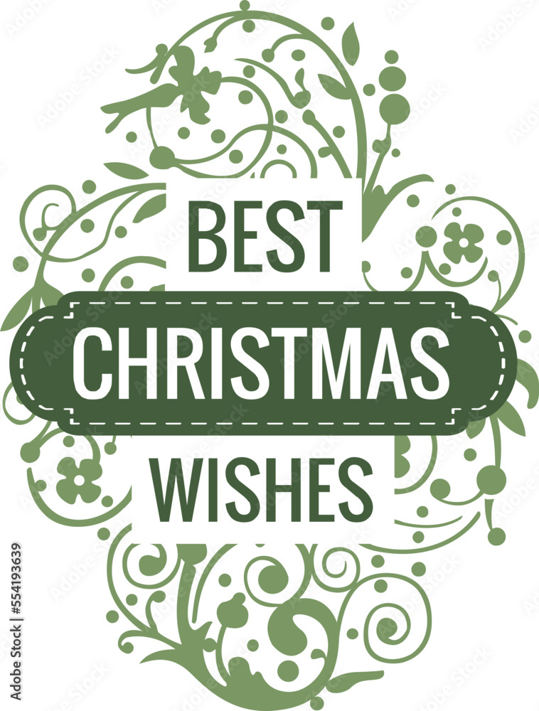 Fototapeta premium Christmas Badge Collection Best Chistmas Wishes