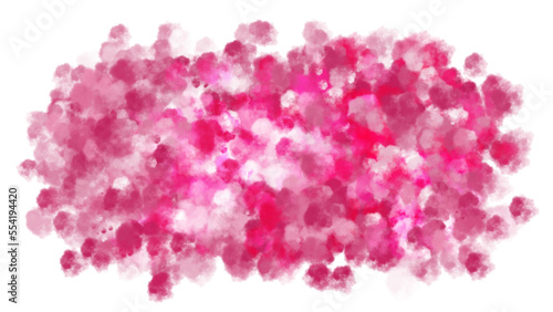 Viva magenta watercolor backgrounds and textures with colorful abstract art creations. Smoke or cloud texture. PNG transparent available 