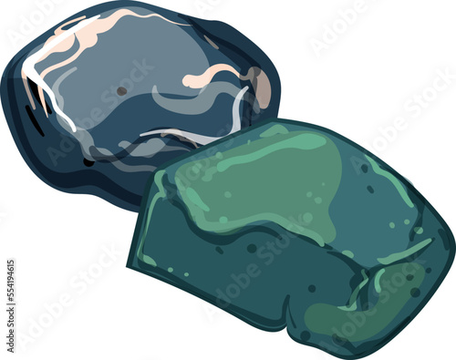 underwater aquarium stone cartoon. underwater aquarium stone sign. isolated symbol vector illustration