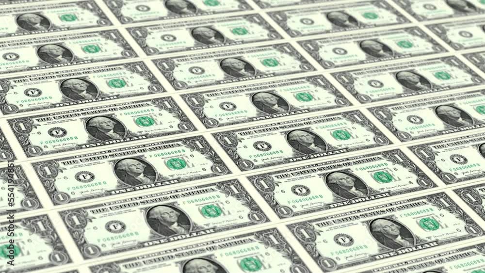 1 American dollar bills 3d realistic cash money 1 American dollar bills 3d realistic cash money