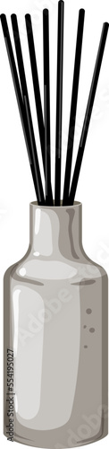 perfume aroma sticks cartoon. perfume aroma sticks sign. isolated symbol vector illustration
