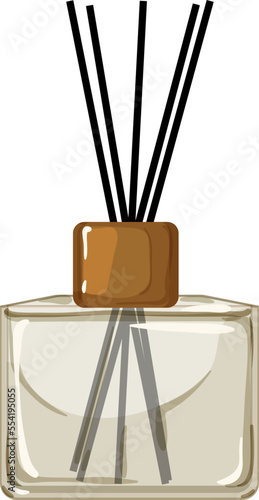 diffuser aroma sticks cartoon. diffuser aroma sticks sign. isolated symbol vector illustration