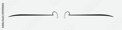 Sketch divider. Stripped line had drawn branch border wedding ornament decorative shape