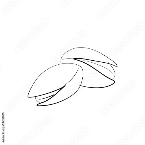 Pistachio illustration. Nut cartoon simple icon. Vector
