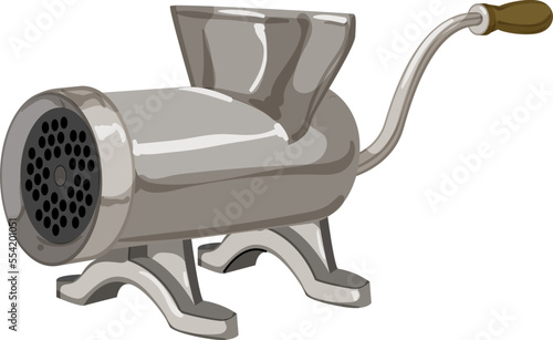 kitchen meat grinder cartoon. kitchen meat grinder sign. isolated symbol vector illustration
