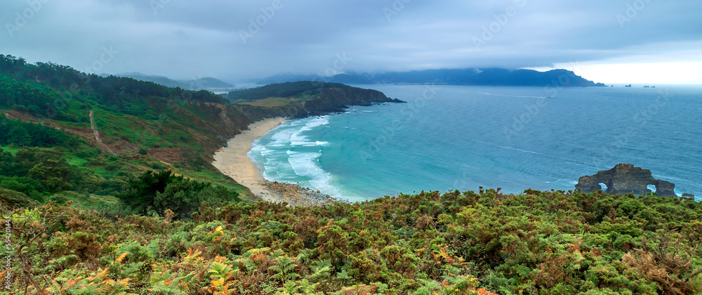 Seascape from Peña Furada Viewpoint, Ortigueira, La Coruña, Galicia, Spain, Europe