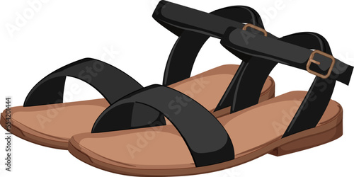 footwear sandals women cartoon. footwear sandals women sign. isolated symbol vector illustration