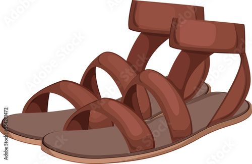 shoes sandals women cartoon. shoes sandals women sign. isolated symbol vector illustration