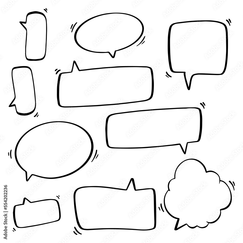 Obraz premium Set of grunge speech bubbles. Emptyr borders.