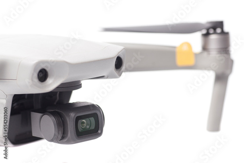quadcopter drone aerial camera isolated on white background