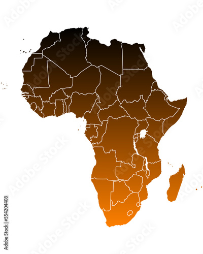 Karte von Afrika