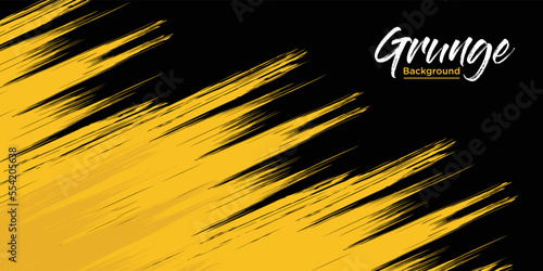 Abstract black and yellow grunge texture background