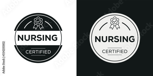 Creative (Nursing) Certified badge, vector illustration.
