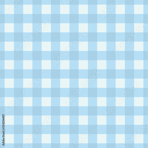 Sweet blue grid plaid textured pattern, checkered seamless table cloths, cute pastel color vector illustration background for textile graphics
